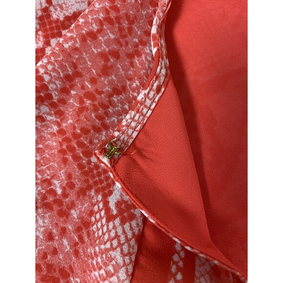 Michael Kors Women's Sneak Print Tunic Dress Size S Key hole Orange - Picture 14 of 14